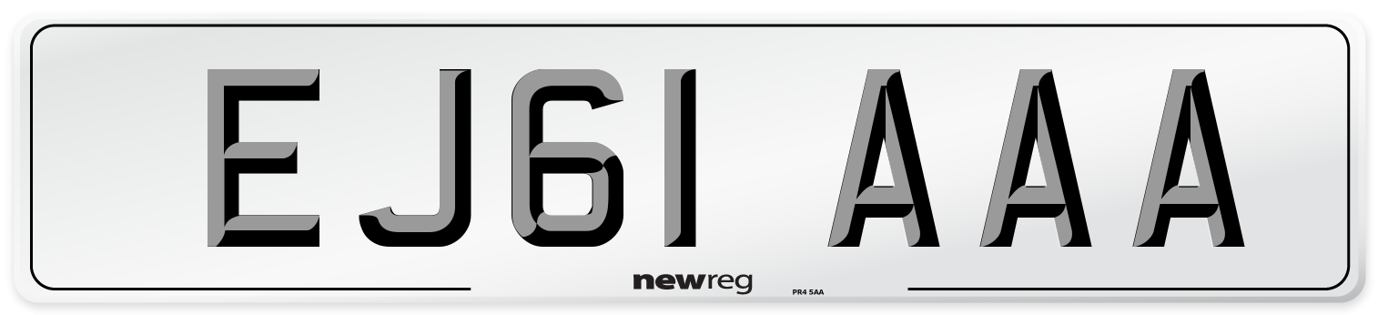 EJ61 AAA Number Plate from New Reg